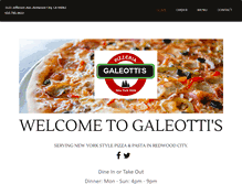 Tablet Screenshot of galeottispizza.com